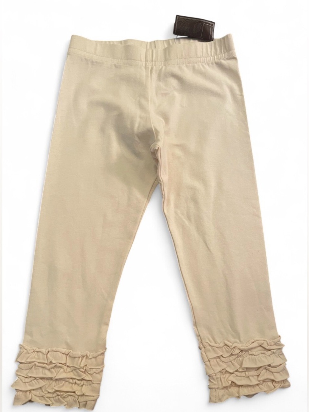 NWT Matilda Jane Off- White Leggings with Ruffles Girls Size 4